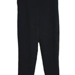 ZARA  Wide Leg Mid Rise Trouser Pants Front Side Pockets Belt Loops M Black #3102 Photo 12