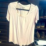 Three Dots light pink scoop t shirt large nwot Photo 0