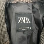 ZARA  Brown Mixed Check Oversized Blazer Size XS Photo 2