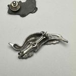 Large Mouth Bass Fish Lapel Pin Bird Brooch Pewter Tone Lot Of 2 Silver Photo 8