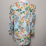 Belle Sky Bell Sky Light Blue Floral Ruffle Blouse Size Medium Photo 5