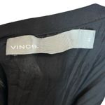 Vince Pleated Midi Skirt Women’s Size XS Black Tie Front Slit Gathered Detail Photo 6