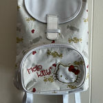 HTF Rare Vintage Sanrio Y2K Hello Kitty Purse White Candy Print Backpack Bag Red Photo 0