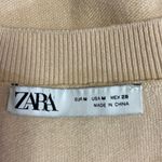 ZARA Cream Knitted V-Neck Sleeveless Boxy Preppy Pullover Sweater Vest Top Sz M Photo 3