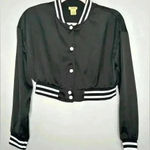Daisy  Black and White Bomber Women's Jacket (491) Photo 0