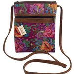 Artesanias Utz Kem Guatemala EMBROIDERED HUIPIL Crossbody Bag Purple Photo 0