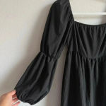 Exlura  Women’s Square Neck Dress Long Puff Sleeve A-Line Casual Short Mini Dress Photo 9