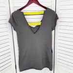 Bebe  Addiction Vintage Tiger Face Cage Back Tee Shirt Grey Small Rhinestone Photo 8