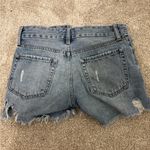 Vestique Blue Distressed Jean Shorts Frayed Hem Photo 1