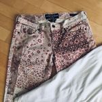 Lucky Brand Floral + Paisley Charlie Skinny Jeans, Cream, Colorful, Size 2 Photo 9