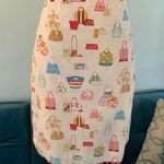 Skirtin Around Womens White Purse Print Pencil Straight Skirt Sz 6 Photo 0