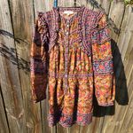 SEA NY Rosita 100% Cotton Ruffle Romper in Rust and Navy, size 8 Orange Photo 4