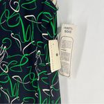 Peter Nygard  Silk Green Navy Sleeveless Scribble Printed Women's Tank Top‎ 12 Photo 3