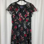 Modcloth  x Anna Sui Black&Pink Floral Velvet Burnout Maxi Dress Sz.4 Photo 5