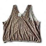 Free People NWT  We The Free Brown Paisley Tank Top Sleeveless Blouse Large Photo 3