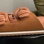 Time & Tru Cognac Brown Slides Women’s Size 9 Sandals Photo 0