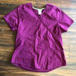 Scrubstar Wine Wrap Around Scrub Top  Photo 0