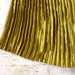 Boohoo Gold Metallic Accordion Pleated Midi Skirt Womens 8 US 40 EU Shiny Party Photo 5
