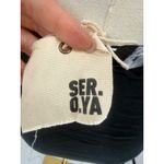 SER.O.YA Black Ruched Open Back Mini Dress Size Medium NWT Photo 4