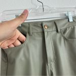ZARA  Eco-Leather Straight Leg Pants Size: 1 Photo 2
