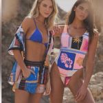 Maaji NWT Paradise Postals Claire Low Back One Piece Swimsuit Reversible Photo 6