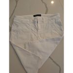 American Living Size 10 4 Pocket White Cropped Utility Style Jean Shorts Photo 3