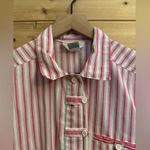 Vintage 60’s Alternating Current Size Medium Pinstripe Collared Romper Pink Photo 5