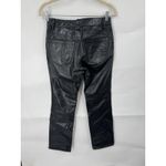 Gap VTG  100% Leather Bootcut Pants Women 1 Black Moto Western Y2K 2000s Retro Photo 1