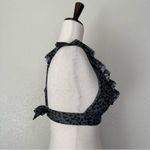 Aerie Gray Leopard Ruffle Tie Longline Triangle Bikini Top Photo 4