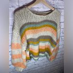 By Together knit stripedsoft sweater oversized size small boho colors Photo 2