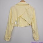 Free People NEW 100% Linen Crossover Back Bennie Crop Blazer, XS Photo 6
