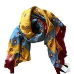 NWT $179 Echo New York 100% Silk Polka Dot Multicolor Abstract Print Y2K Orange Photo 3