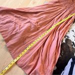 Free People  Monika‎ Peach Shirt Midi Drop Waist Dress Size Small Photo 6