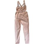 Free People Movement Jumpsuit Small Light Pink Cutout Active Back It Up Bodysuit Photo 2