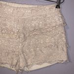 Whispers cream crochet layered lace shorts Size M Photo 1