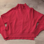 Calia By Carrie Underwood Elevate Herringbone Funnel Neck Red/Maroon Size XS Red Photo 0