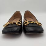 Gucci Baby Horsebit Square Toe Black Leather Block Heel Loafer Flat Pump Size 39 Photo 3