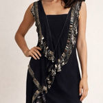 Karen Millen  Silk Beaded Sequin Mini Dress Asymmetric Party Formal Red Carpet 8 Photo 0