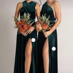 Dark green infinity velvet dress Size M Photo 4