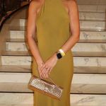 ZARA  maxi halter shawl dress Elegant Olive Green wedding party evening  Photo 1