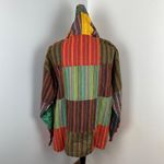 Kathmandu Imports  Boho Colorful Patchwork Tunic Hoodie M/L 100% Cotton Photo 4