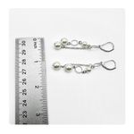 ★ Vintage Handmade Faux Pearls & Silver detail Dangling Earrings Photo 8