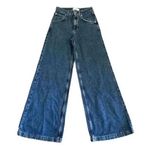 Mango MNG Denim Blue Wash High Rise Wide Leg Cotton Y2K Jeans SZ 1 #1272 Photo 0