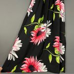 Handmade Muumuu Dress Sunflower Design Midi Black Pattern Red White Flowers Cute Size M Photo 7