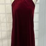 Veronica M Halter Neck Velvet Burgundy Cocktail Mini Dress Size S NWT Photo 0