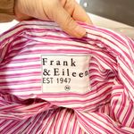 Frank & Eileen Joedy Long Sleeve Button Down Striped Cotton Shirt Pink XS Photo 2