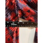 J. Peterman Bias Cut Velvet Dress Floral Maxi Dress Ruffle Hem Party Cocktail 8 Red Photo 7