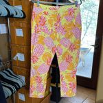Lilly Pulitzer Vintage Pink Orange Yellow White Fruit Capri Pants Size 8 Photo 5