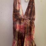 Nectar Clothing  Brown & Pink Tie Dye Romper M Medium Bust 34” 36” Viscose Photo 0