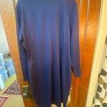 Blair Blue Ribbed Buttoned Sheath Dress Photo 3